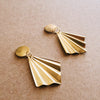 Brass Fan Earrings
