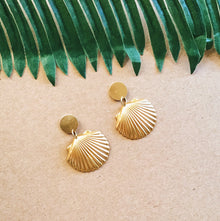  Brass Seashell Earrings